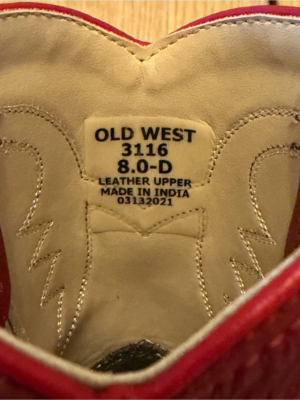 Old West bold red
